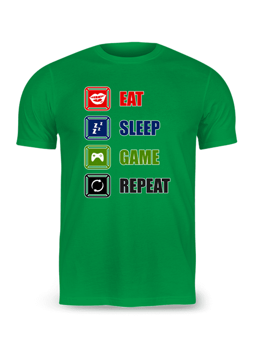 Eat Sleep Game Repeat T-Shirt - Image 9
